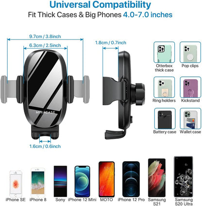 [Upgraded Version Cup Phone Holder for Car, Universal Adjustable Long Neck Car Phone Mount Cradle Friendly Compatible with Iphone Samsung Google and All 4.0-7.0 Inches Smartphones