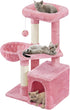 Cat Tree, Cute Cat Tower for Indoor Cats, Multi-Level Cat Furniture Activity Center W/Sisal-Covered Post for Small Cat Kittens