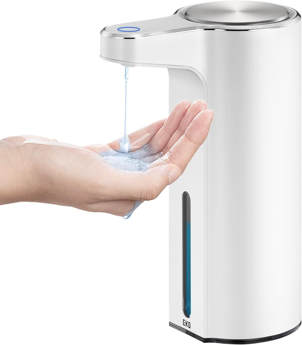 Aroma Touchless Automatic Soap Dispenser for Bathroom and Kitchen, Liquid Hand Soap Dispenser, Water-Resistant and Rechargeable, 9 Fl Oz (White)