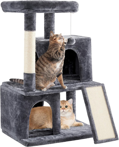 Cat Tree for Indoor Cats, 36In Cat Tower Cat Condo W/Extra Large Perch, Scratching Posts, Scratching Board, Dangling Ball, Cat Play Tower for Cats and Kittens