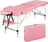 Massage Tables Portable Spa Bed Aluminum Facial Tattoo Bed Lash Bed for Eyelash Extensions Pink