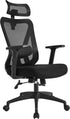 Ergonomic Office Chair Desk Chair High Back Mesh Computer Chair Study Chair with Lumbar Support Adjustable Armrest, Backrest and Headrest for Home Office Working Black