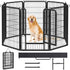 8 Panels Dog Playpen, Metal 40" Dog Fence with Easy-Carry Straps&Stakes Storage Bag for RV Camping Dog Pen Play Pen for Small/Medium/Large Dogs