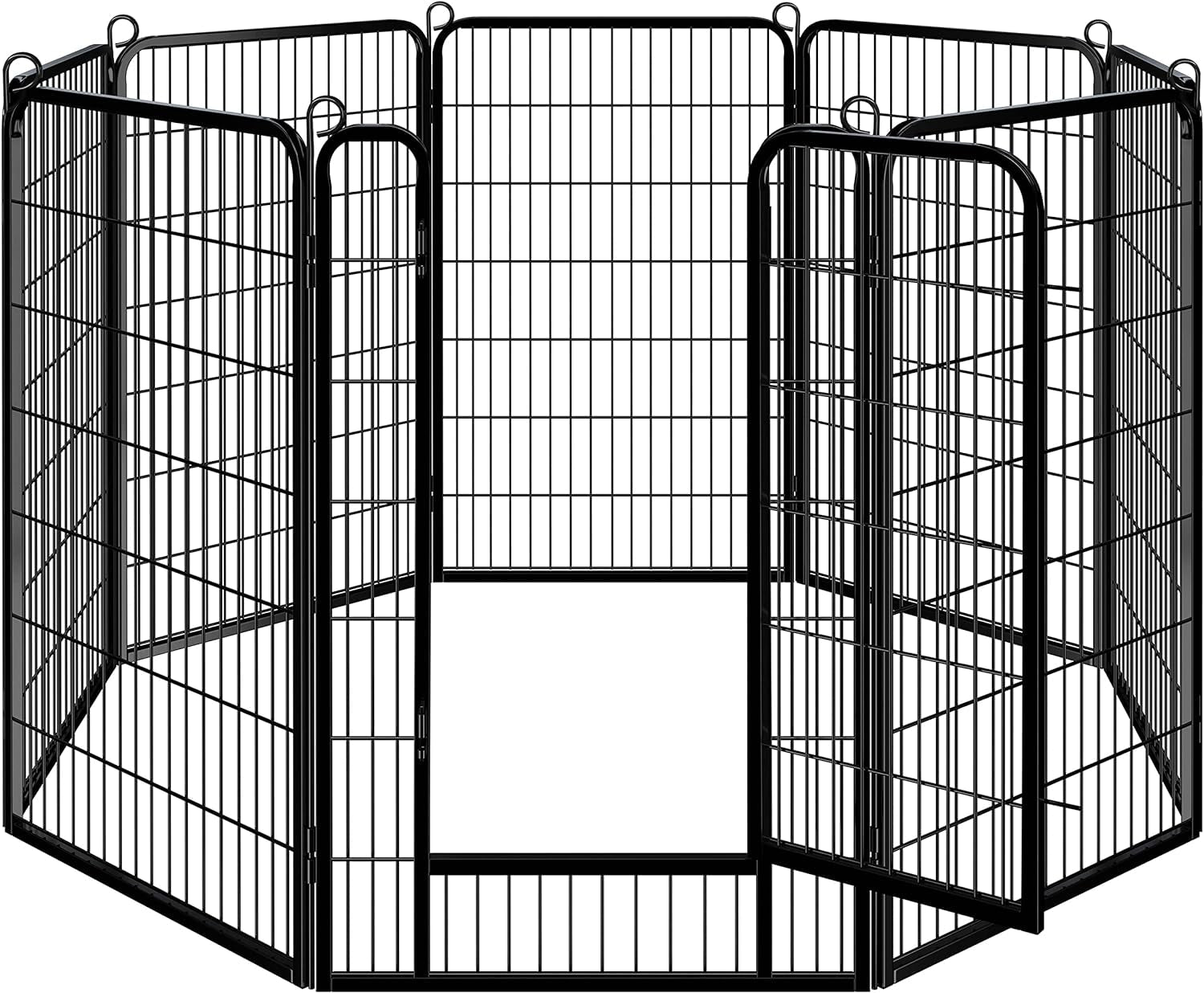 Dog Playpen Outdoor 24 Inch 6 Panels Indoor Dog Fence Metal Dog Pen Heavy Duty Pet Exercise Pen for Rv/Camping/Garden