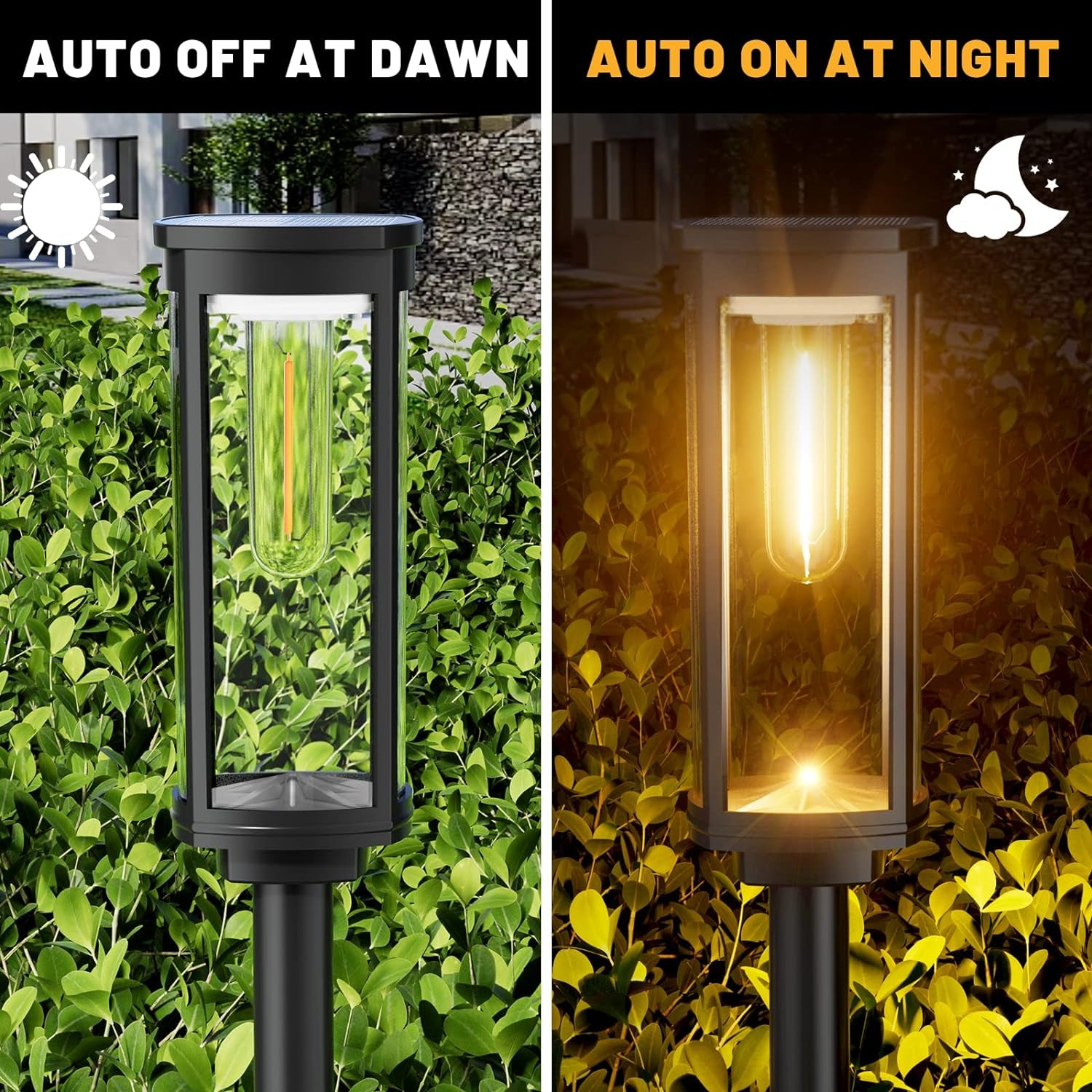 Bright Solar Pathway Lights Outdoor, 8 Pack Solar Powered Garden Lights Waterproof, Auto On/Off Solar Yard Lights for Lawn Patio Walkway Driveway Decor Landscape Lighting