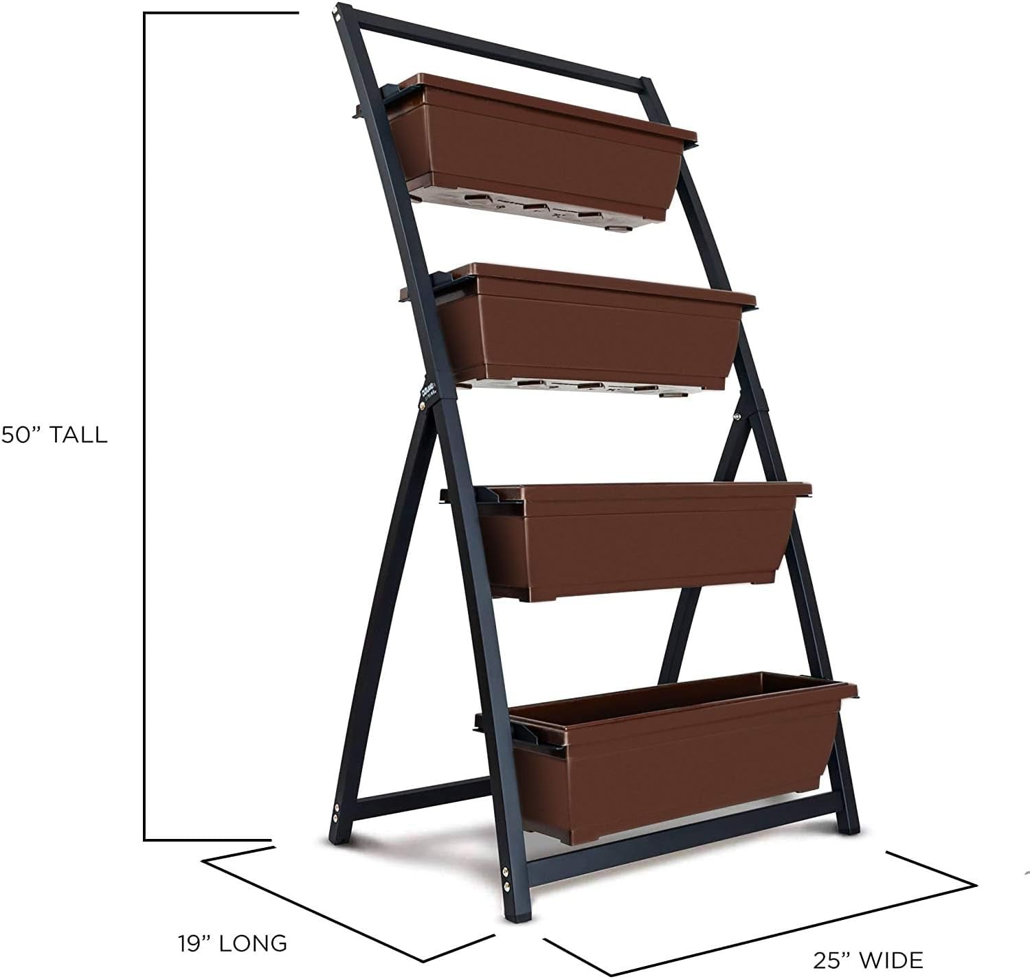 4-Ft Raised Garden Bed - Vertical Garden Freestanding Elevated Planters 4 Container Boxes - Good for Patio Balcony Indoor Outdoor - Perfect to Grow Vegetables Herbs Flowers