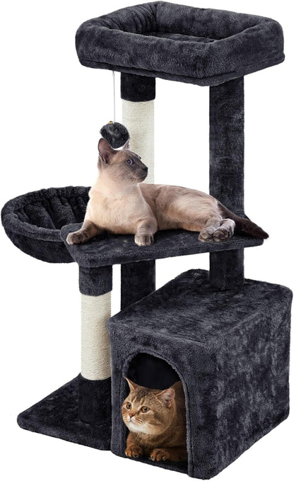 Cat Tree, Cute Cat Tower for Indoor Cats, Multi-Level Cat Furniture Activity Center W/Sisal-Covered Post for Small Cat Kittens