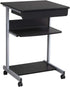 Mobile Lectern Podium Rolling Standing up Desk for Reading - Laptop Stand W/Tilted Top Board & Edge Stopper