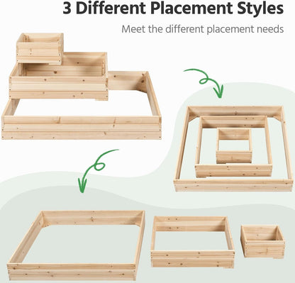 3 Tier Wooden Raised Garden Bed 44.5&