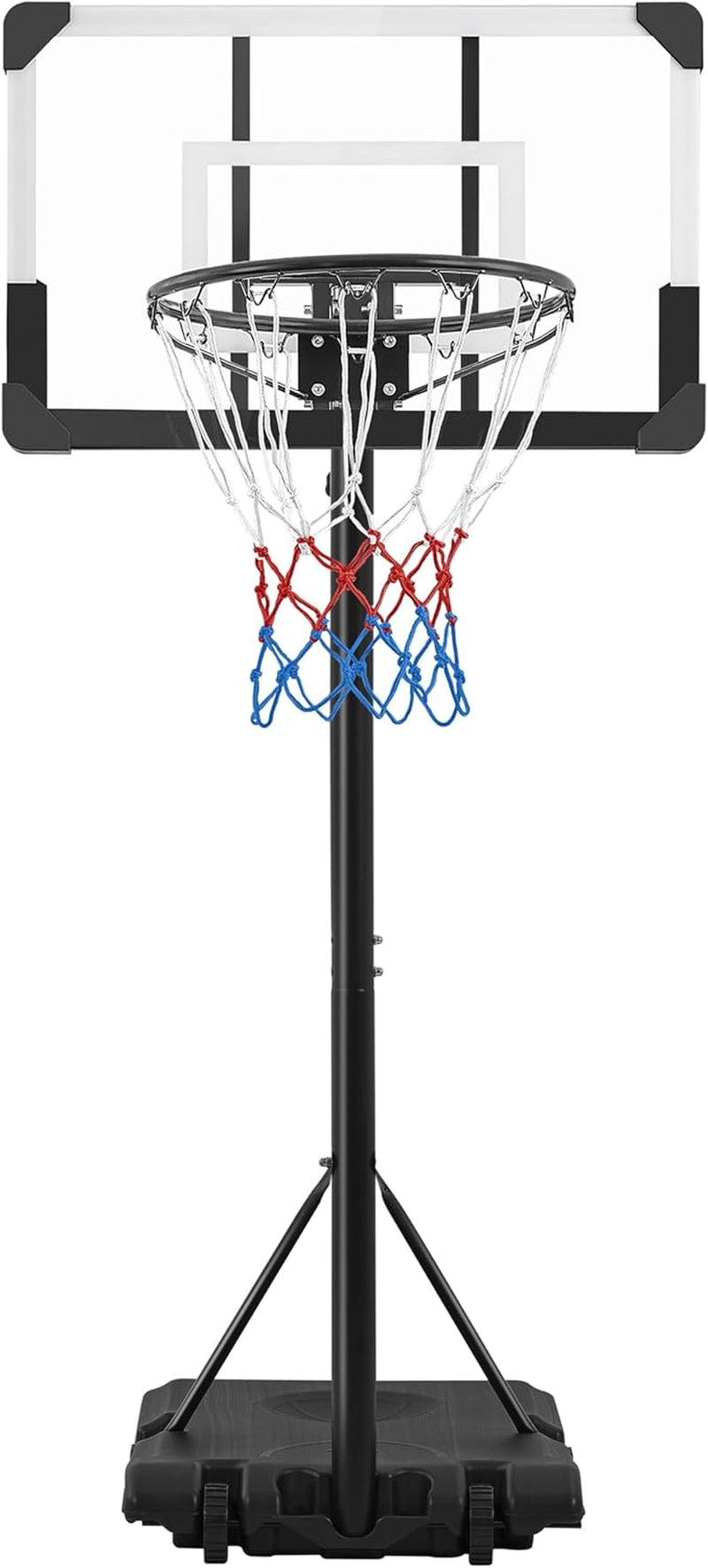 Kids Basketball Hoop Outdoor Portable Basketball Goals Basketball Court Freestanding Basketball Goal Stand 7.4Ft-8.4Ft Height Adjustable for Indoor/Outdoor Sports