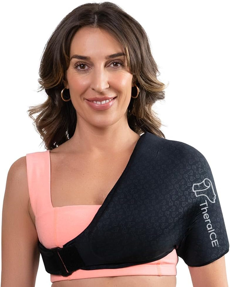 Shoulder Ice Pack Wrap/Reusable Ice Pack for Rotator Cuff &amp; Shoulder Pain Relief Cold Therapy Compression/Focuszone Technology with Extra Cooling Support for Targeted Pain Relief