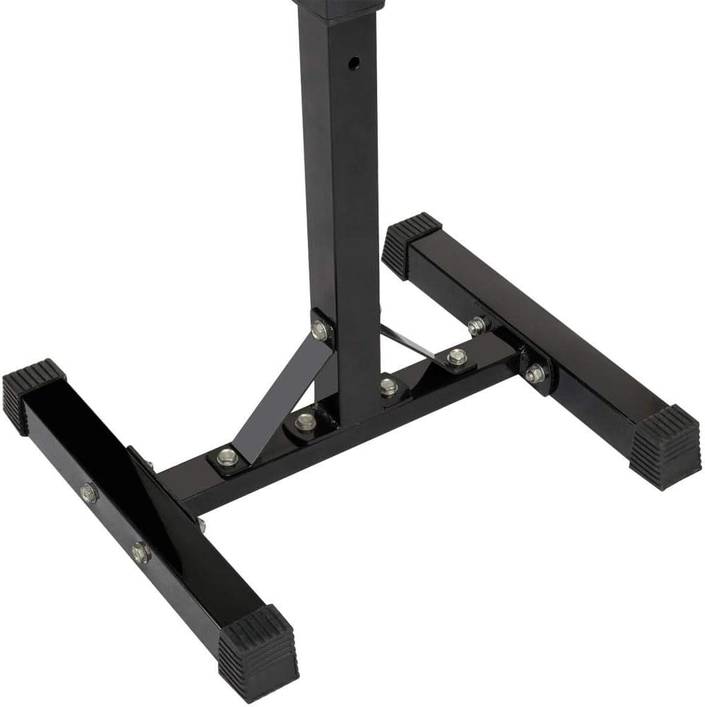 Pair of Adjustable Squat Rack Standard 44-70 Inch Barbell Rack Solid Steel Squat Stands Bench Press Rack Home Gym Portable Dumbbell Racks Stands