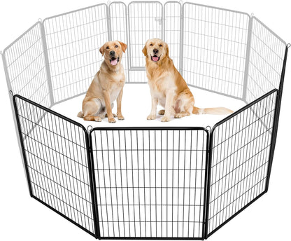 Dog Playpen Outdoor 24 Inch 6 Panels Indoor Dog Fence Metal Dog Pen Heavy Duty Pet Exercise Pen for Rv/Camping/Garden