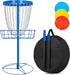 Portable Disc Golf Basket Target Disc Sports 12-Chain Practice Disc Golf Target Steel Hole Disc Golf Goals Catcher Indoor & Outdoor, Blue/Red/Orange/Black