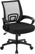 Office Chair Ergonomic Computer Chair Mid Back Adjustable Desk Chair with Lumbar Support Armrest, Swivel Rolling Mesh Task Gaming Chair for Home Office Work Study, Black