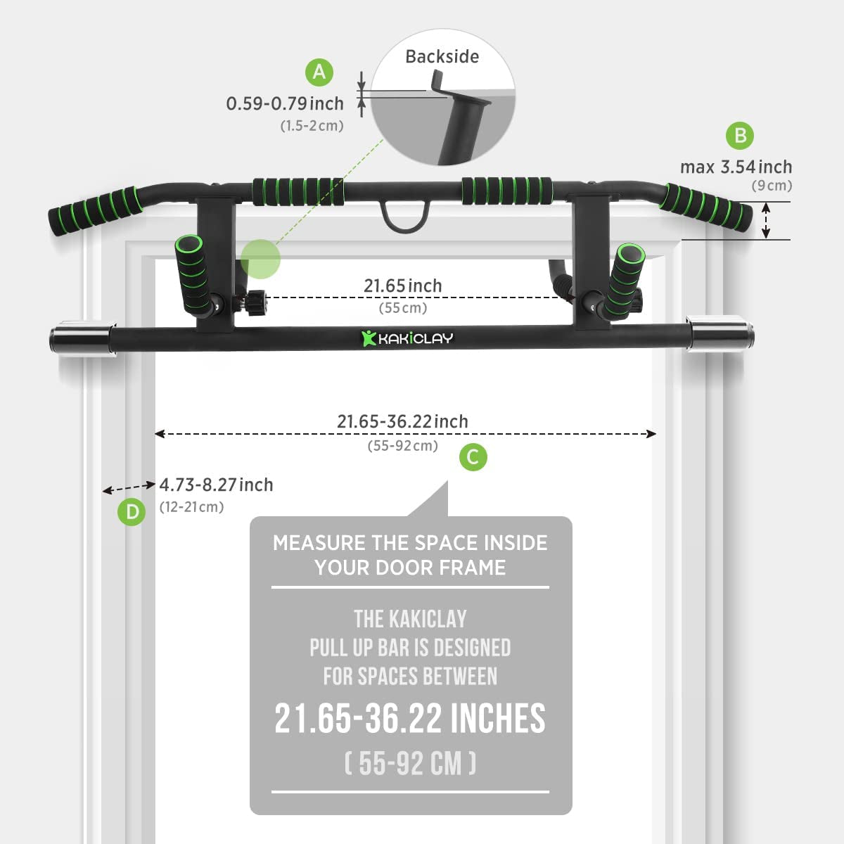 2025 Upgrade Multi-Grip Pull up Bar with Smart Larger Hooks Technology - USA Original Patent, Designed, Shipped, Warranty