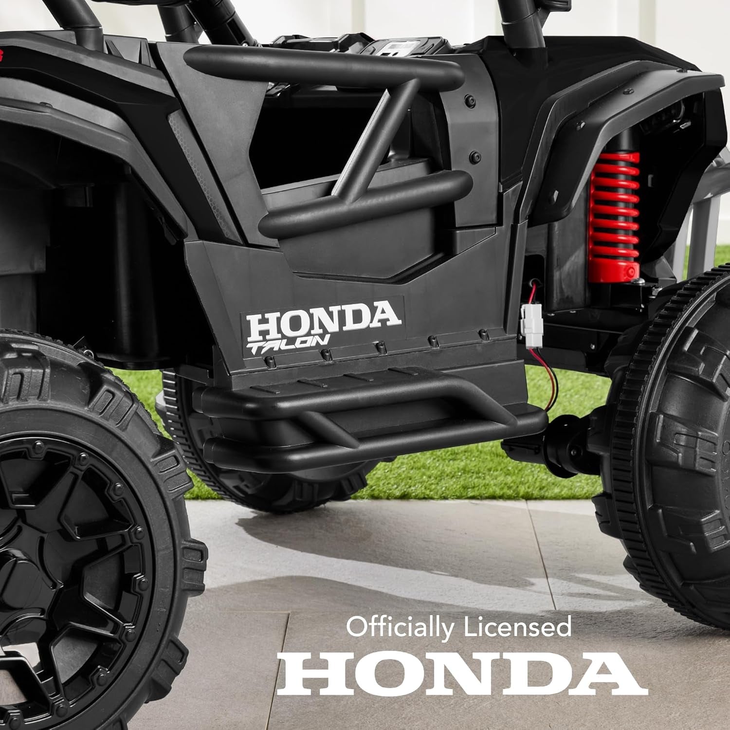 Kids 24V 2-Seater Electric Ride on UTV Officially Licensed Honda Talon W/Parent Control, LED Lights, Bluetooth - Black