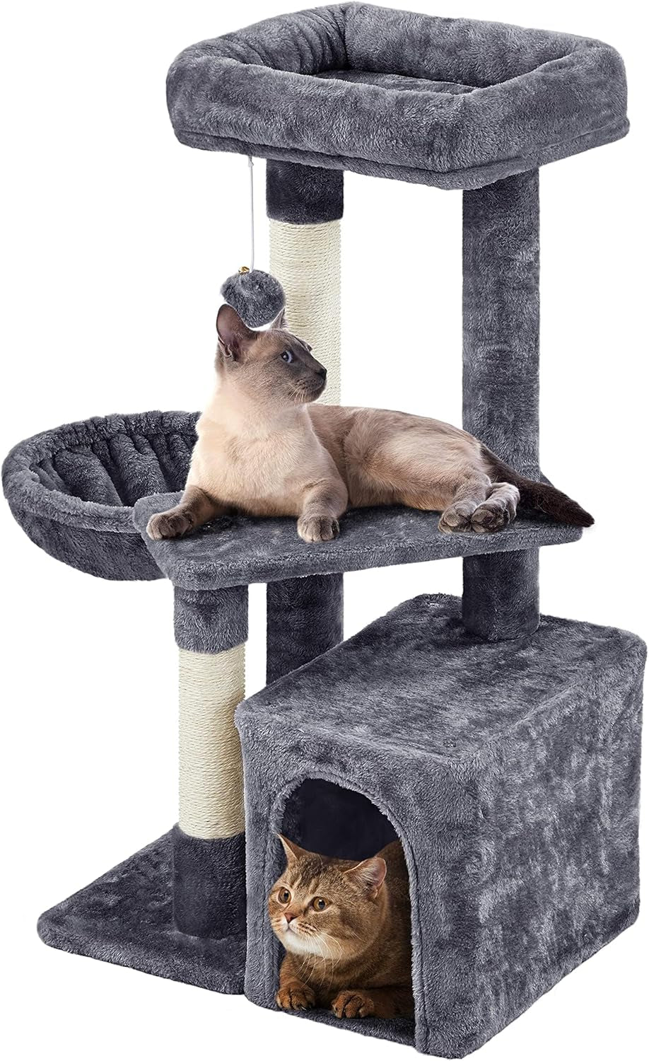 Cat Tree, Cute Cat Tower for Indoor Cats, Multi-Level Cat Furniture Activity Center W/Sisal-Covered Post for Small Cat Kittens