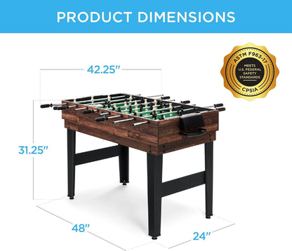 2X4Ft 10-In-1 Combo Game Table Set for Home, Game Room, Friends &amp; Family W/Hockey, Foosball, Pool, Shuffleboard, Ping Pong, Chess, Checkers, Bowling, and Backgammon