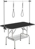 45-Inch Large Heavy Duty Pet Dog Grooming Table W/Adjustable Overhead Arm, Clamps, Two Grooming Noose, Tray