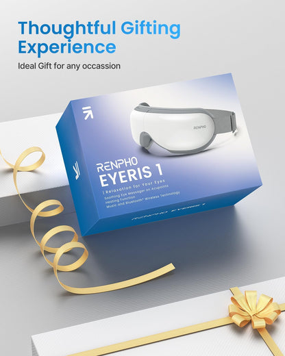 Eyeris 1 Eye Massager with Heat, Birthday Christmas Gifts for Women, FSA HSA Eye Care Gifts for Mom, Smart Eye Mask for Relax Eye, Reduce Eye Strain