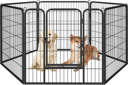 Dog Playpen Indoor, Extra Wide Outdoor Dog Fence Foldable Pet Puppy Exercise Pen for Yard/Garden/Rv Camping, 12 Panels 24 Inch Height X 32 Inch Width