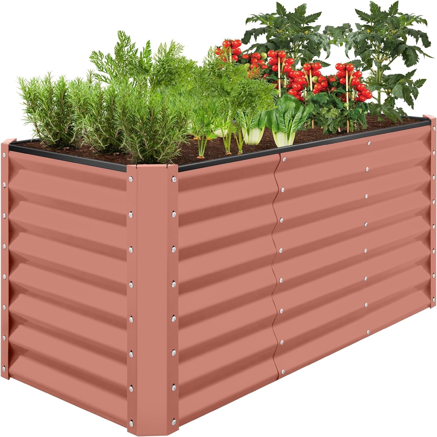 8X4X2Ft Outdoor Metal Raised Garden Bed, Deep Root Planter Box for Vegetables, Flowers, Herbs, and Succulents W/ 478 Gallon Capacity - Gray