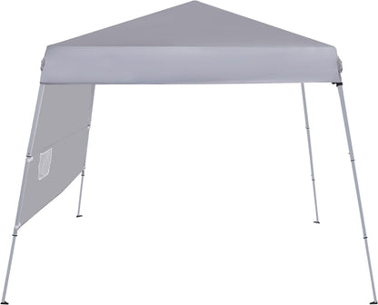 8x8 Ft Easy Set-up Pop Up Canopy Tent with Sidewall, 8 Stakes, 4 Ropes, 4 Sandbags