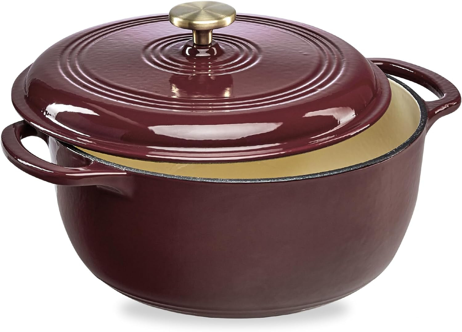 6 Quart Enamel Cast-Iron round Dutch Oven, Family Style Heavy-Duty Pre-Seasoned Cookware for Home, Kitchen, Dining Room, Oven Safe W/Lid, Dual Handles - Sage Green