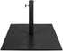 38.5Lb Steel Umbrella Base, Square Weighted Patio Stand for Outdoor, Backyard, Market Umbrellas, Sun Shade W/Tightening Knob and Anchor Holes - Black