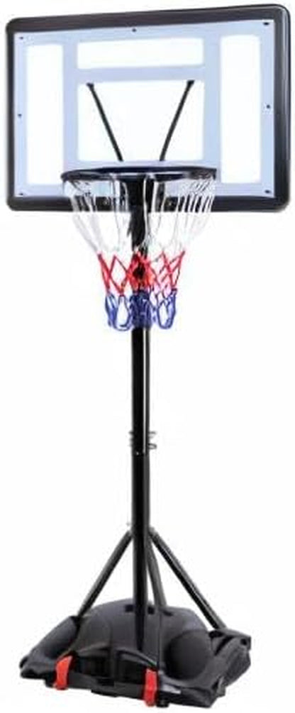 Kids Basketball Hoop Outdoor Portable Basketball Hoop Goal for Kids Youth &amp; Adults Basketball Court 6.8-9Ft Height Adjustable, 28&