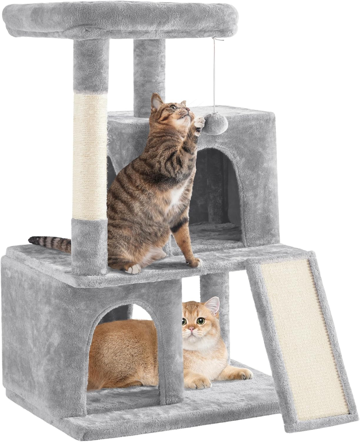 Cat Tree for Indoor Cats, 36In Cat Tower Cat Condo W/Extra Large Perch, Scratching Posts, Scratching Board, Dangling Ball, Cat Play Tower for Cats and Kittens