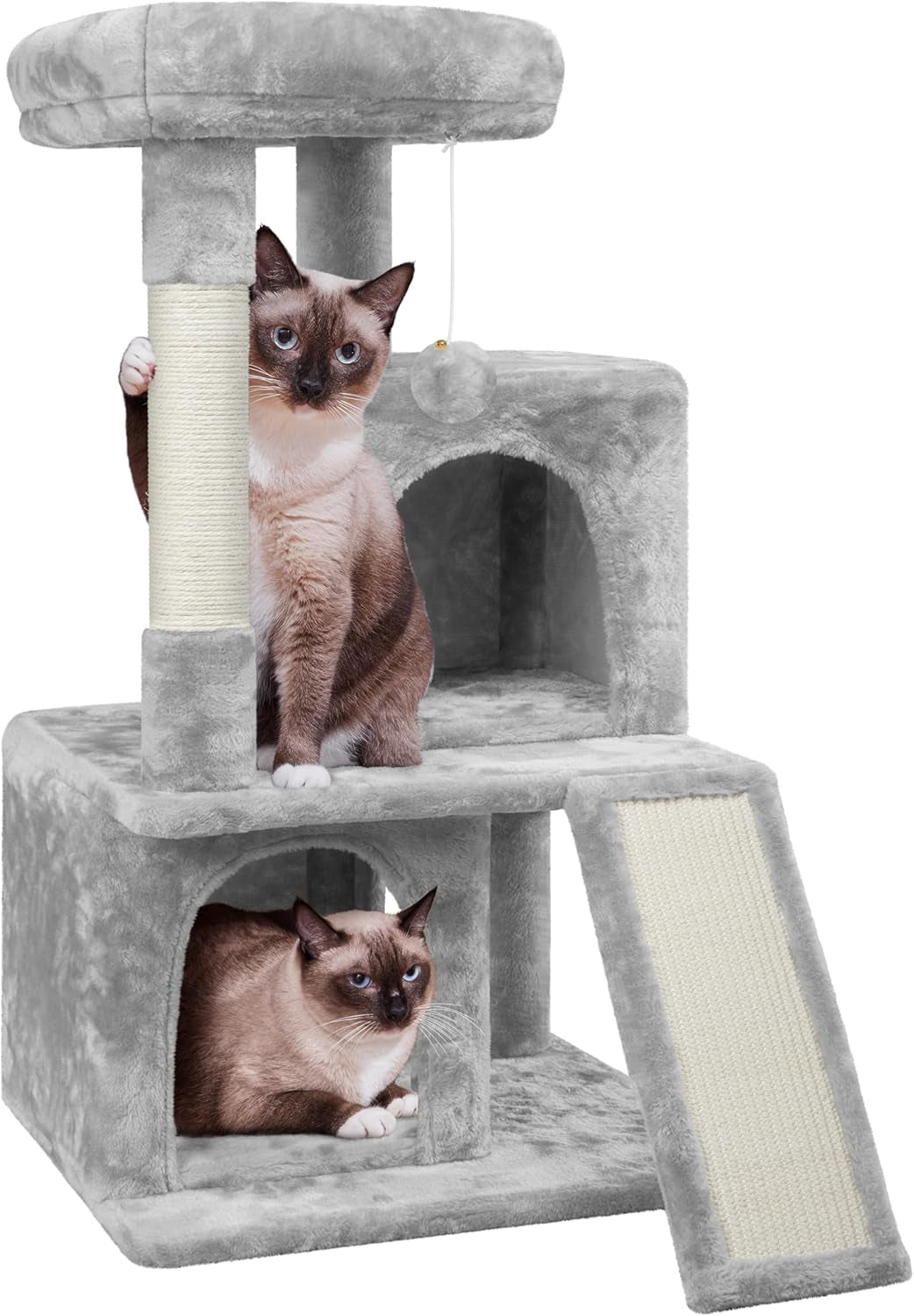 Cat Tree for Indoor Cats, 36In Cat Tower Cat Condo W/Extra Large Perch, Scratching Posts, Scratching Board, Dangling Ball, Cat Play Tower for Cats and Kittens