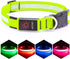 LED Dog Collar, Light up Dog Collar Adjustable USB Rechargeable Super Bright Safety Light Glowing Collars for Dogs(X-Large,Green)