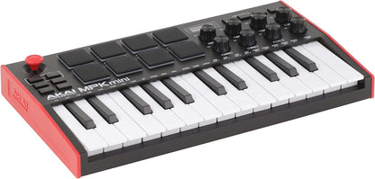 MPK Mini MK3 - 25 Key USB MIDI Keyboard Controller with 8 Backlit Drum Pads, 8 Knobs and Music Production Software Included