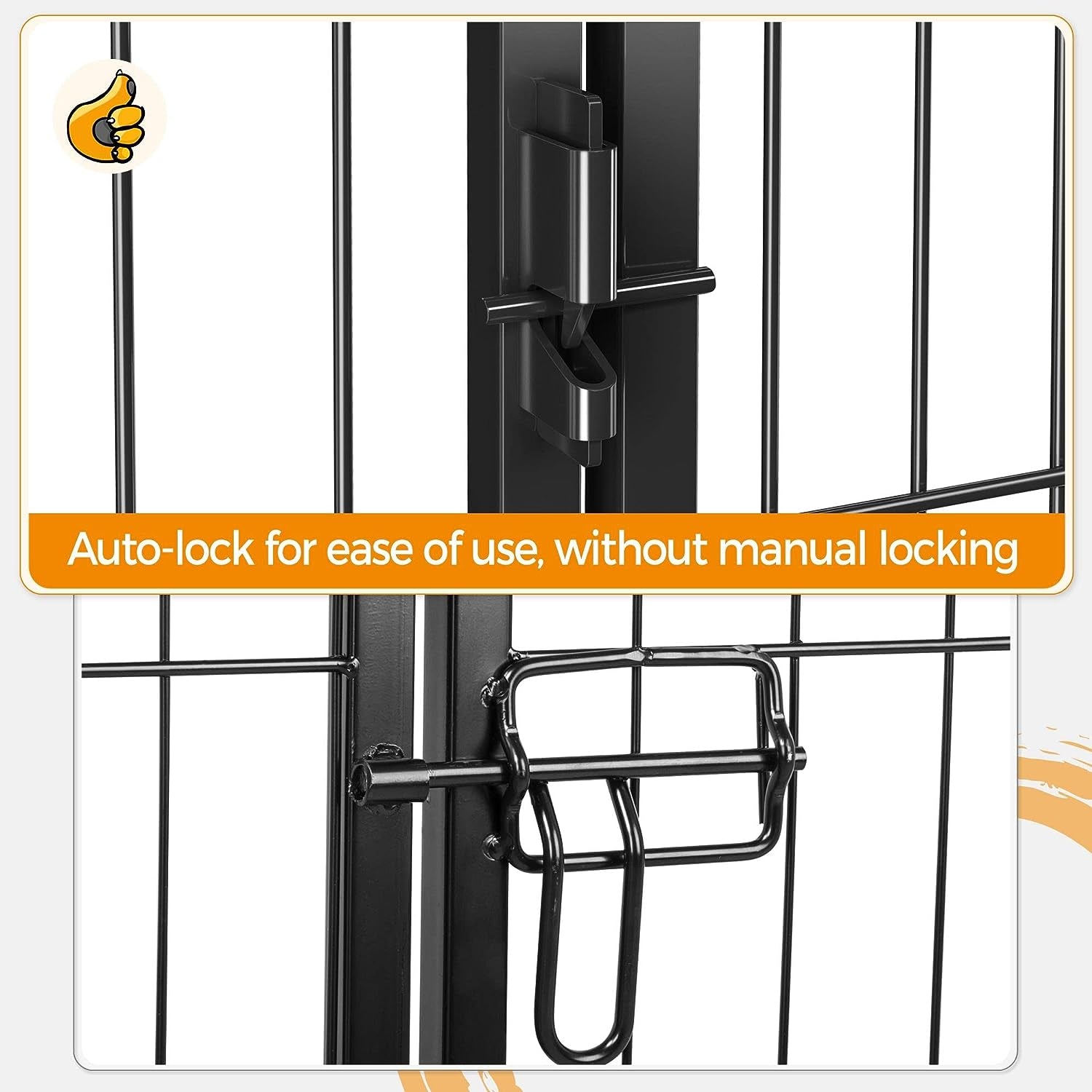 40In X 21Ft Decorative Garden Fence Rustproof Folding Fencing Landscape Patio Flower Bed Animal Barrier Border for Dog Outdoor Fences Black