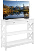 TV Stand, Entertainment Center with Drawer, 39.5" Media Console Table for TV with 2 Open Shelves for Bedroom, Living Room, Entryway, White