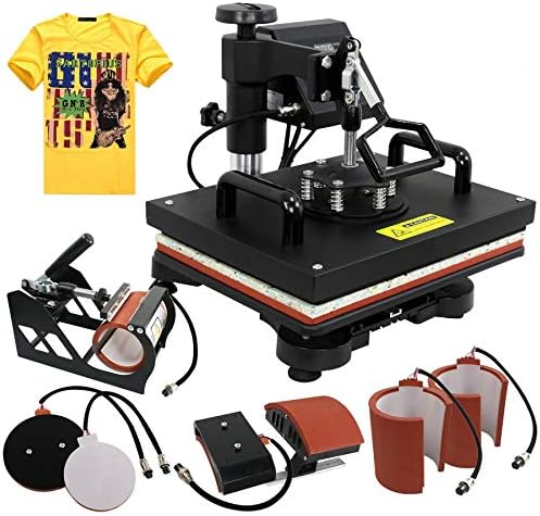 Multifunctional Combo Swing Away Clamshell Printing Sublimation Heat Press Transfer Machine for T -shirt Plate Cap Mug Hat