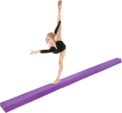 9ft Folding Gymnastics Balance Beam with Anti-Slip Base