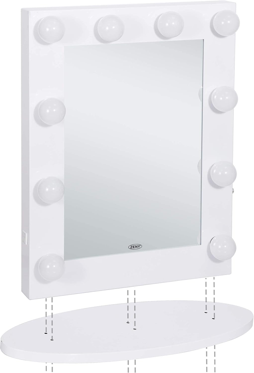 25.6 inch Hollywood Vanity Mirror with 10 Bulbs &amp; 4 Color Modes