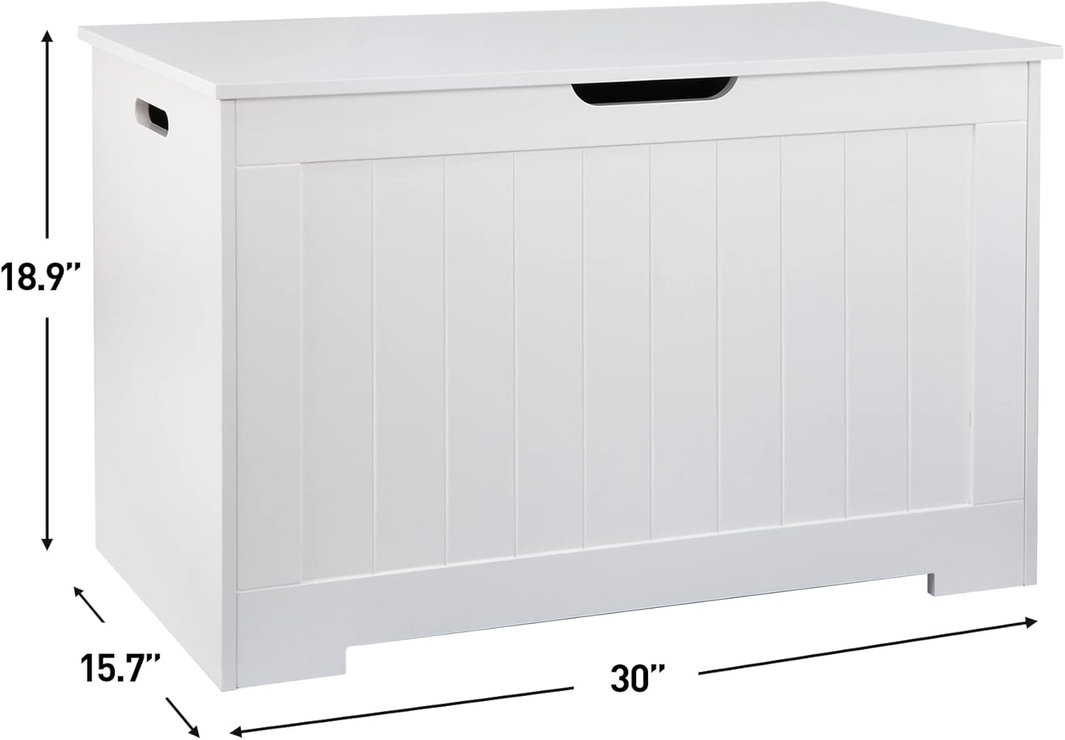 Wooden Lift Top Storage Cabinet Bench with 2 Safety Hinges