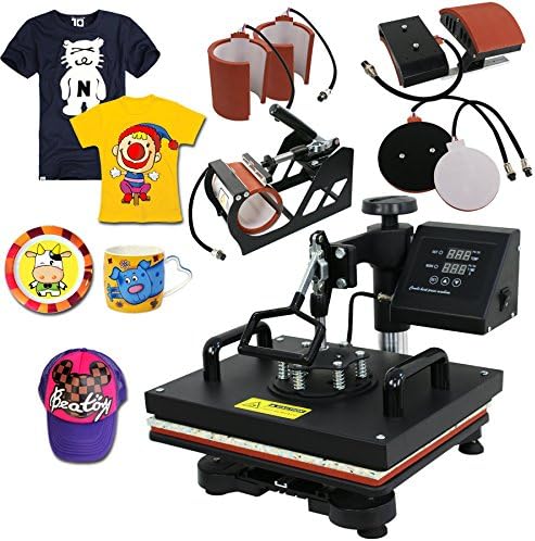 Multifunctional Combo Swing Away Clamshell Printing Sublimation Heat Press Transfer Machine for T -shirt Plate Cap Mug Hat