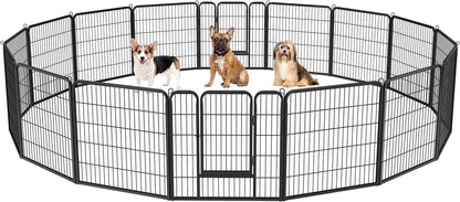 Dog Playpen Indoor, Extra Wide Outdoor Dog Fence Foldable Pet Puppy Exercise Pen for Yard/Garden/Rv Camping, 12 Panels 24 Inch Height X 32 Inch Width