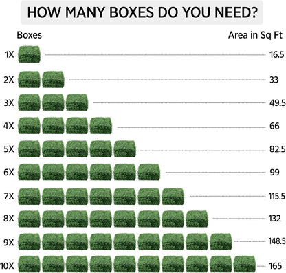 6Pcs 20 X 20 Inch Artificial Boxwood Panels W/Little White Flowers Topiary Hedge Plant Grass Wall UV Protected Privacy Hedge Screen for Garden, Fence, Backyard, Home, Wedding