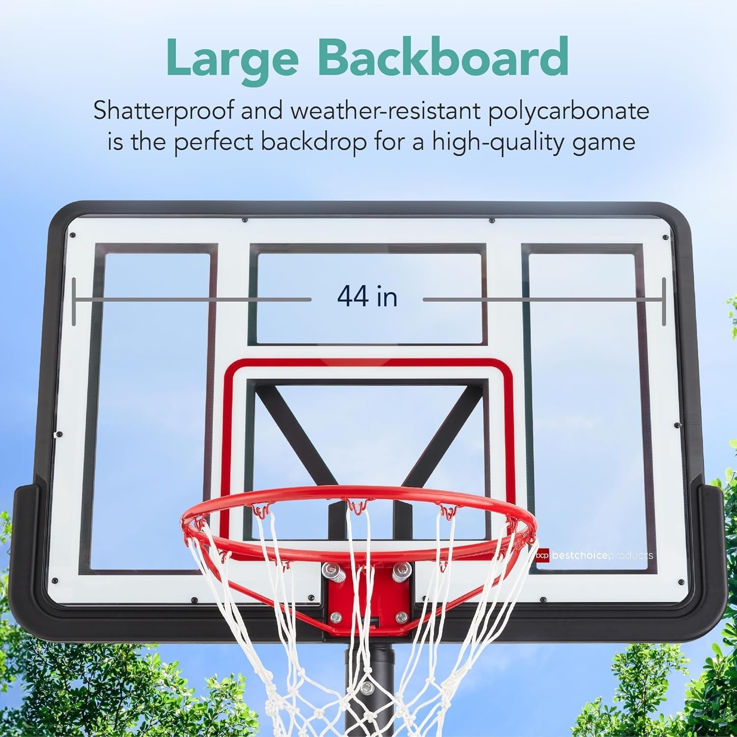 10Ft Regulation Basketball Hoop, 7.5-10Ft Height Adjustable Outdoor Goal W/Shock Absorbent Rim, Base Gel, 2 Wheels