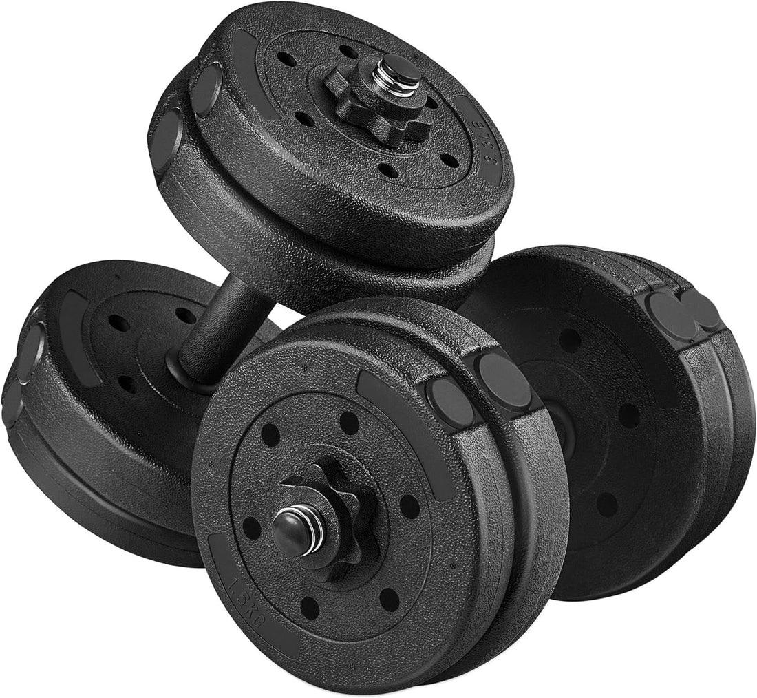 Adjustable Dumbbells Weight Set Dumbbell Weights Exercise &amp; Fitness Equipment W/ 4 Spinlock Collars for Women &amp; Men Home Gym Strength Training