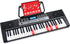 54-Key Portable Electronic Keyboard Piano for Beginners - Complete Set with LCD Screen, Power Adapter, Teaching Modes, Music Sheet Stand, and Built-in Speakers