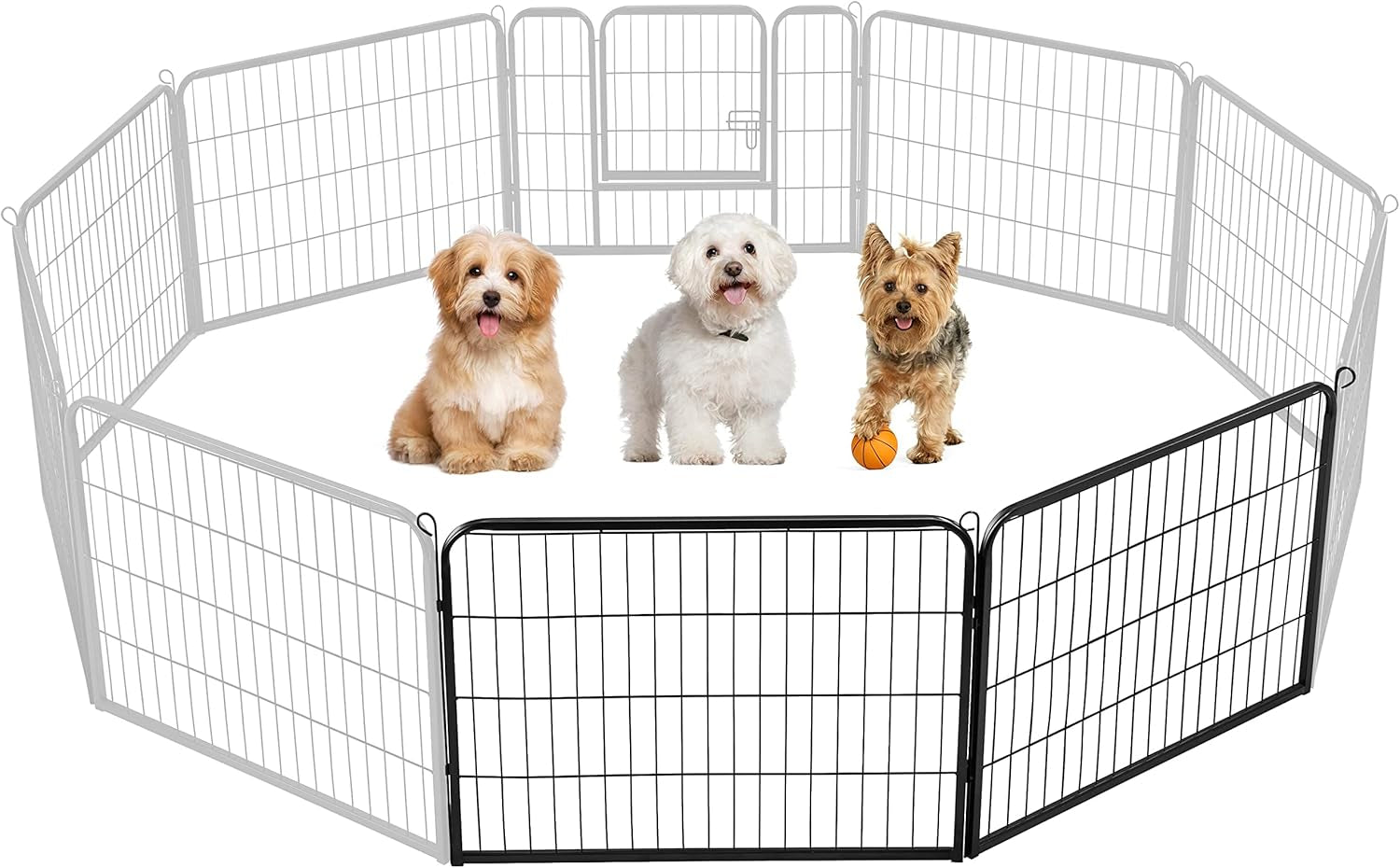 Dog Playpen Indoor, Extra Wide Outdoor Dog Fence Foldable Pet Puppy Exercise Pen for Yard/Garden/Rv Camping, 12 Panels 24 Inch Height X 32 Inch Width