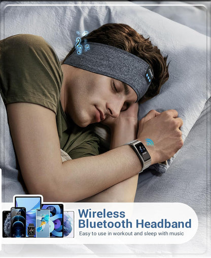 Sleep Headphones Bluetooth Headband, Sports Wireless Earphones Music Sleeping Earbuds with HD Stereo Speaker for Mom Women Men Teen Running Cool Gadgets Unique Gifts