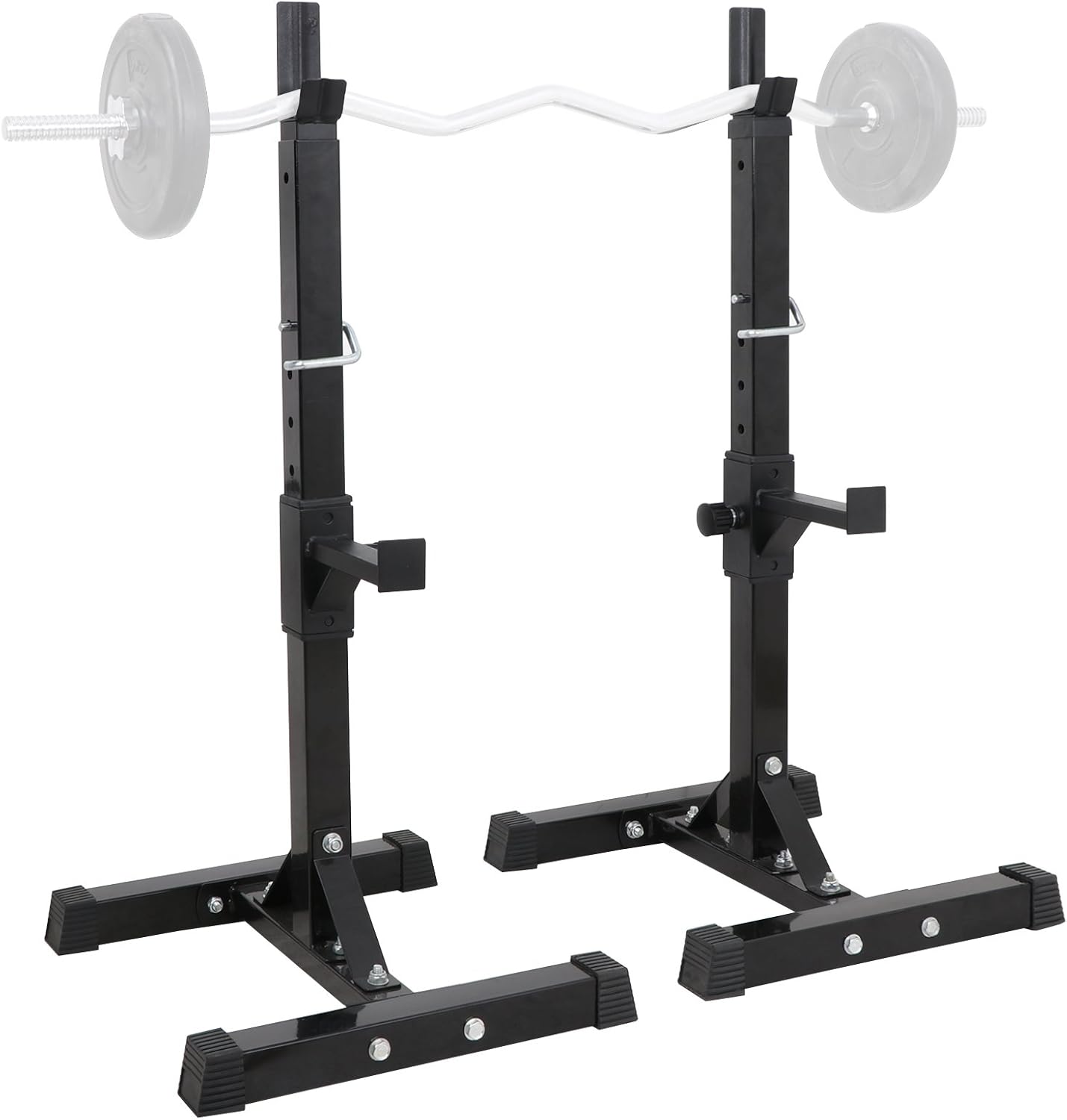 Adjustable Squat Rack Stand Weight Lifting Rack for Home Gym Strength Training Max Load 550LB